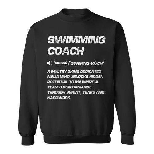 Swimming Coach Definition Swimming Instructor Sweatshirt - SwimGear Co