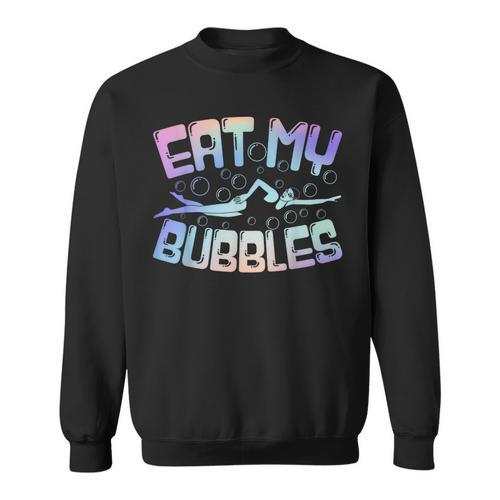 Swimming Eat My Bubbles Swim Watercolour Sweatshirt - SwimGear Co