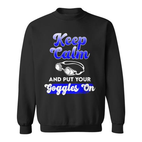 Swimming Goggles Saying Swim Team Gear Sweatshirt - SwimGear Co