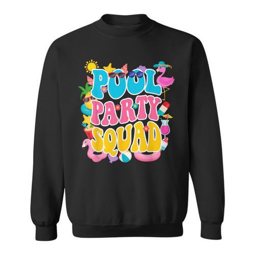 Swimming Pool Party Squad Beach Pool Party Matching Beach Sweatshirt - SwimGear Co