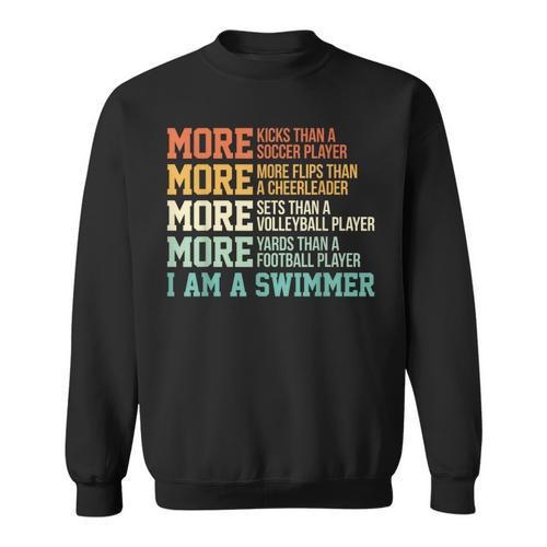 Swimming Saying Swim Swimmer Sweatshirt - SwimGear Co