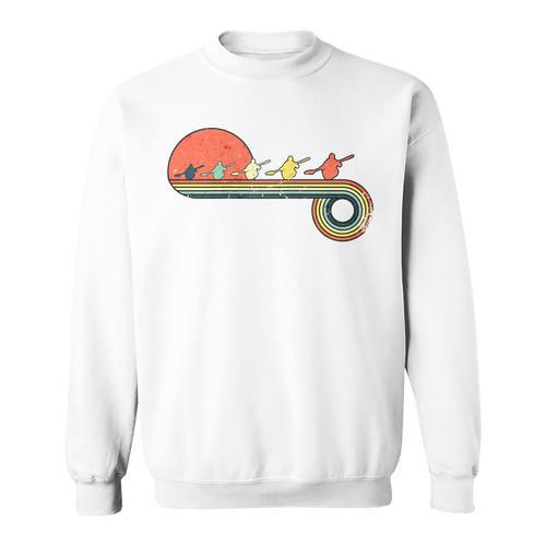 Canoe Retro Vintage Sunset Rainbow Raglan Baseball Tee Sweatshirt - Paddle Life