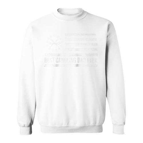 Canoeing Canoe US American Flag Patriotic Retro Raglan Baseball Tee Sweatshirt - Paddle Life