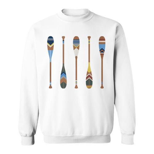 Colorful Painted Oars Paddle Nautical Canoe T Shirt Sweatshirt - Paddle Life