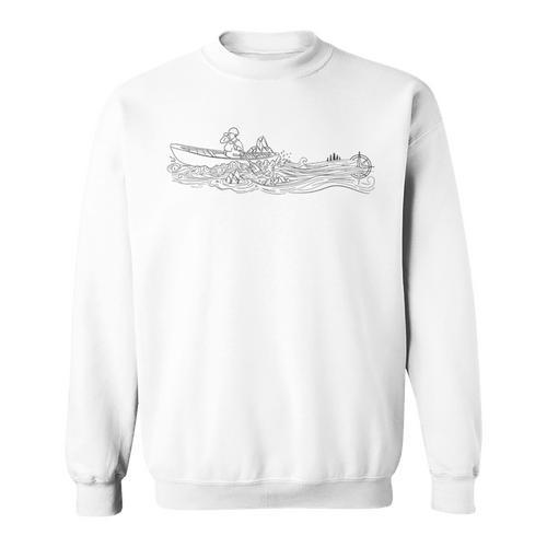 Minimalist Canoeing Water River Canoe Sweatshirt - Paddle Life