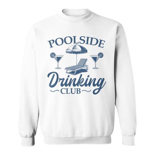 Pool Adult Poolside Drinking Club Summer Swimming Pool Party Sweatshirt - SwimGear Co