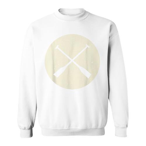 Retro Vintage Canoe Paddles Crossing Canoe & Kayaking Sweatshirt - Paddle Life