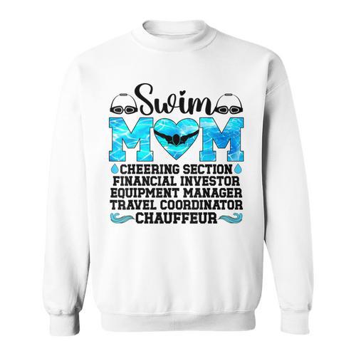 Swim Mom Definition Swimming Mother Of A Swimmer Mom Sweatshirt - SwimGear Co