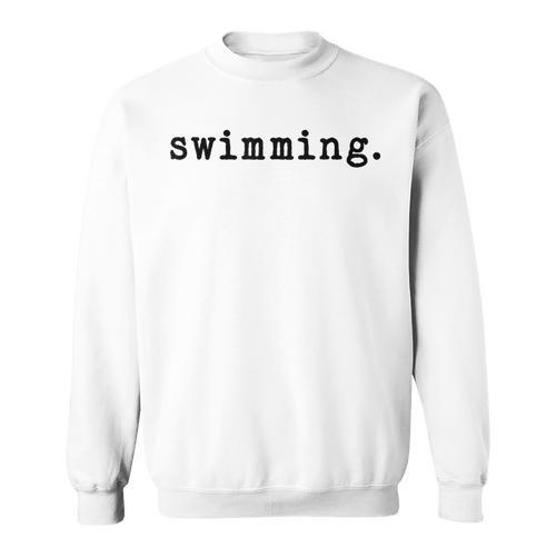 Swimming Enthusiast Minimalist Water Sports Sweatshirt - SwimGear Co