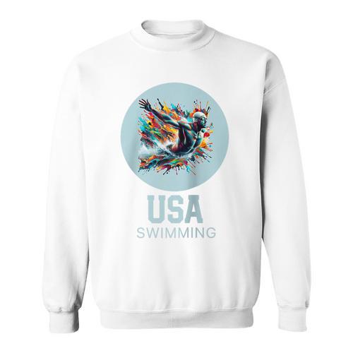 SWIMMING SPORT COMPETITIVE SWIM Raglan Baseball Tee Sweatshirt - SwimGear Co