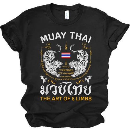 The Art Of 8 Limbs Sak Yant Tiger Muay Thai Unisex Jersey T-Shirt - Nak Muay Co.
