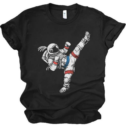 Astronaut Muay Thai Fighter Space Martial Arts Men Women Kid Unisex Jersey T-Shirt - Nak Muay Co.