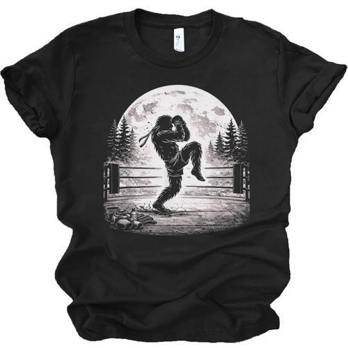 Bigfoot Muay Thai Boxer Martial Arts Sasquatch Unisex Jersey T-Shirt - Nak Muay Co.
