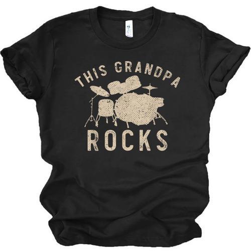 Dieser Opa Rockt Trommzeuger Drummer Musik Drum Kit Unisex Jersey T-Shirt - Downbeat Supply