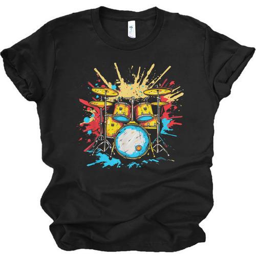 Drum Kit Steamwave Music Band Unisex Jersey T-Shirt - Downbeat Supply