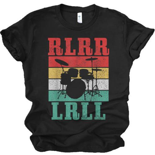 Drummer RLRR LRLL Vintage Drum Kit Unisex Jersey T-Shirt - Downbeat Supply