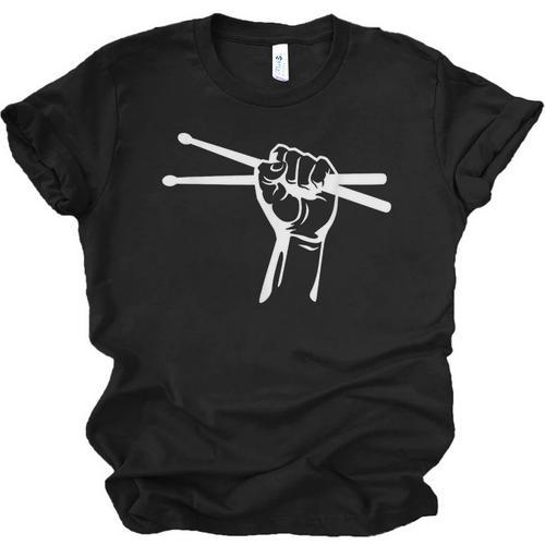 Drumsticks Hand Drum Kit Drummer Unisex Jersey T-Shirt - Downbeat Supply