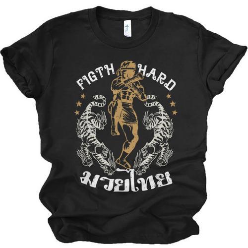 Fight Hard Traditional Fighter Muay Thai Unisex Jersey T-Shirt - Nak Muay Co.
