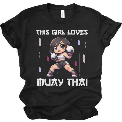 This Girl Loves Muay Thai Muay Thai Girls Kids Unisex Jersey T-Shirt - Nak Muay Co.