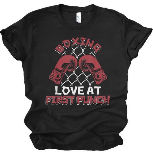 Love At First Punch Professional Boxer Muay Thai Boxing Unisex Jersey T-Shirt - Nak Muay Co.