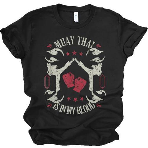Muay Thai Is In My Blood Traditional Fighters Thai Boxing Unisex Jersey T-Shirt - Nak Muay Co.