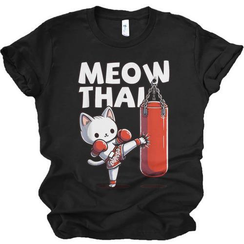 Muay Thai Cat Meow Thai Thai Boxing For Youth Muay Thai Unisex Jersey T-Shirt - Nak Muay Co.