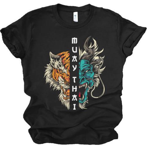 Muay Thai Dragon Tiger Unisex Jersey T-Shirt - Nak Muay Co.