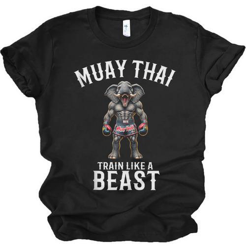 Muay Thai Elephant Kickboxing And Elephant Thai Unisex Jersey T-Shirt - Nak Muay Co.