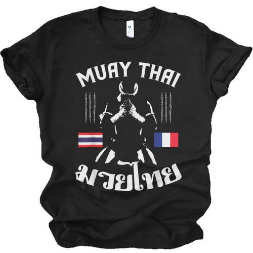 Muay Thai France French Flag Martial Arts Thai Boxing Coach Unisex Jersey T-Shirt - Nak Muay Co.