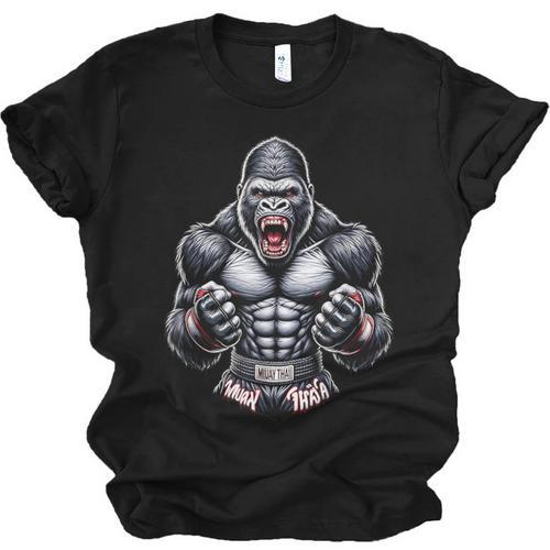Muay Thai Gorilla Thai Boxing And Fighting Unisex Jersey T-Shirt - Nak Muay Co.