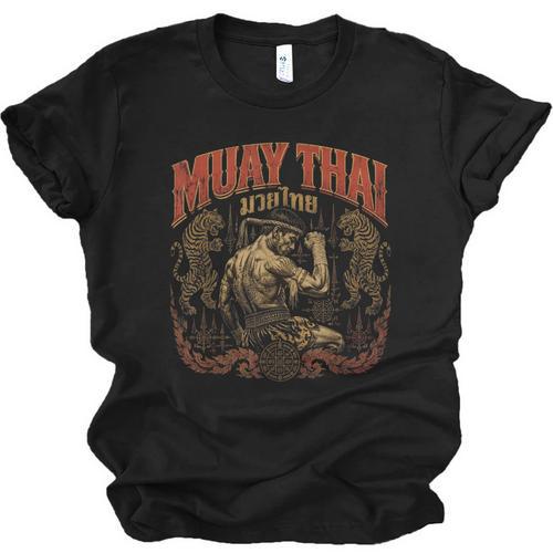 Muay Thai Grandpa Vintage Thai Boxing Fighter Art Unisex Jersey T-Shirt - Nak Muay Co.