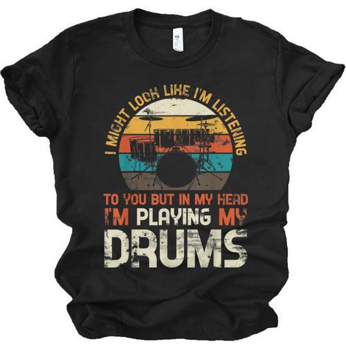 Musician Drummer Music Lover Drum Kit Unisex Jersey T-Shirt - Downbeat Supply