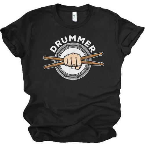 Percussion Drum Sticks Drummer Quote Drum Kit T-Shirt Unisex Jersey T-Shirt - Downbeat Supply