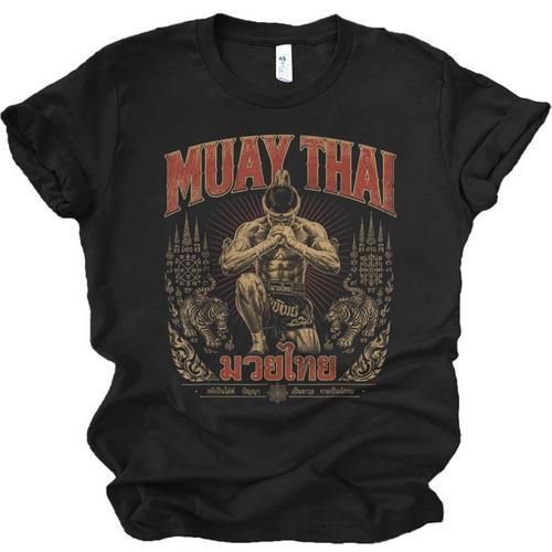 Retro Thailand Muay Thai Thai Boxing Fighter Art Unisex Jersey T-Shirt - Nak Muay Co.