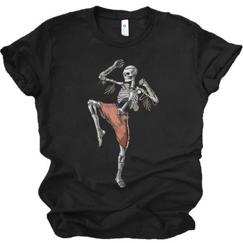 Skeleton Muay Thai Boxing Karate Kickboxing Martial Arts Unisex Jersey T-Shirt - Nak Muay Co.