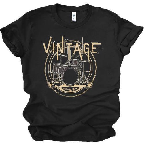 Vintage Drum Kit Unisex Jersey T-Shirt - Downbeat Supply