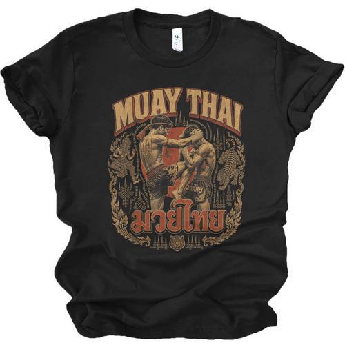 Vintage Muay Thai Thai Boxing Nak Muay Fighter Art Unisex Jersey T-Shirt - Nak Muay Co.