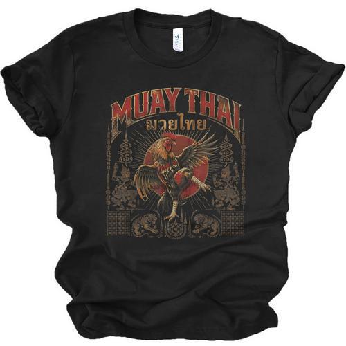 Vintage Muay Thai Legend Thai Boxing Fighter Art Chicken Unisex Jersey T-Shirt - Nak Muay Co.