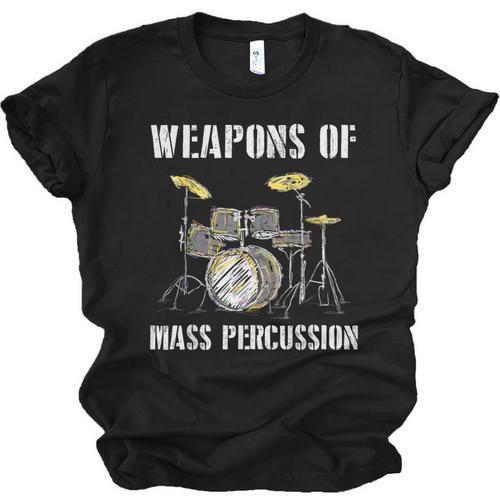 Weapons Of Mass Percussion Band Best Drummer Drum Kit Unisex Jersey T-Shirt - Downbeat Supply