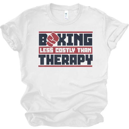 Boxing Less Costly Than Therapy Muay Thai Boxing Unisex Jersey T-Shirt - Nak Muay Co.