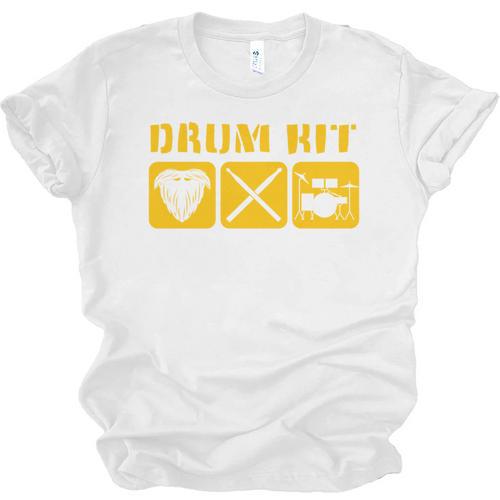 Drum Kit Band Drumming Drumsticks Musical Drums Unisex Jersey T-Shirt - Downbeat Supply