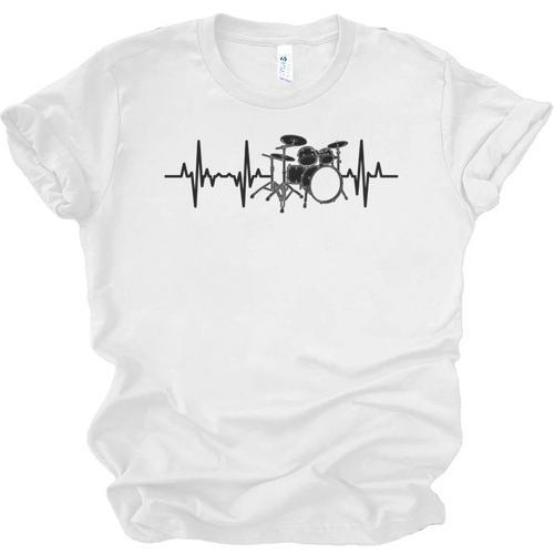 Drum Kit Pulse Line Rock Artist Drum Set Sweatshirt Unisex Jersey T-Shirt - Downbeat Supply