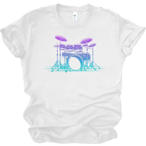 Drum Kit Set Drummer Premium Tri-Blend Unisex Jersey T-Shirt - Downbeat Supply
