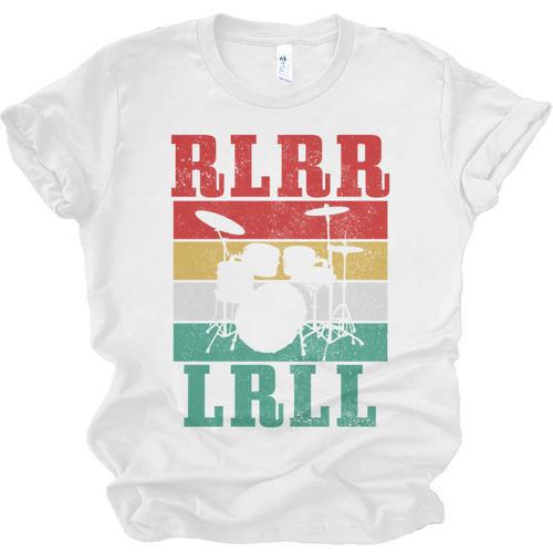 Drummer RLRR LRLL Vintage Drum Kit Sweatshirt Unisex Jersey T-Shirt - Downbeat Supply