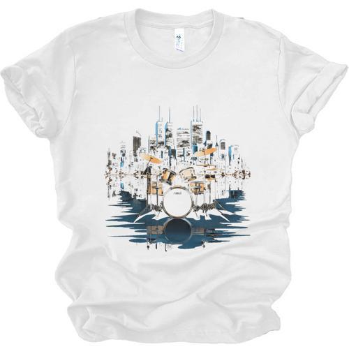 Drumset Drum Kit Music Drummer Drumming Unisex Jersey T-Shirt - Downbeat Supply