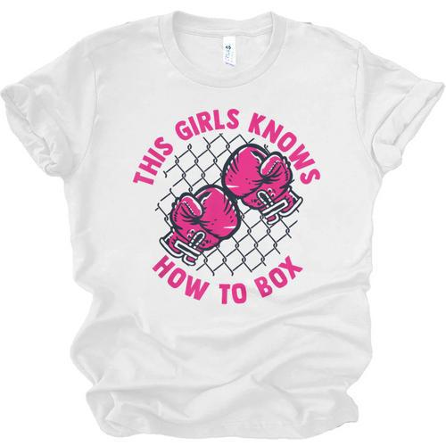 This Girl Knows How To Box Muay Thai Kickboxer Fan Boxing Unisex Jersey T-Shirt - Nak Muay Co.