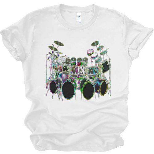 Large Drum Kit With Many Drums Unisex Jersey T-Shirt - Downbeat Supply