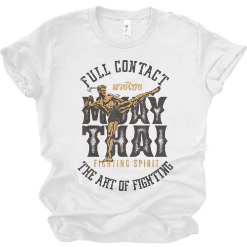 Muay Thai Fighter MMA Full Contact Retro Kickboxing Unisex Jersey T-Shirt - Nak Muay Co.