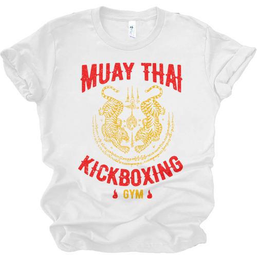 Muay Thai Tiger Kickboxing Gym MMA Street Fight Kickboxing Unisex Jersey T-Shirt - Nak Muay Co.