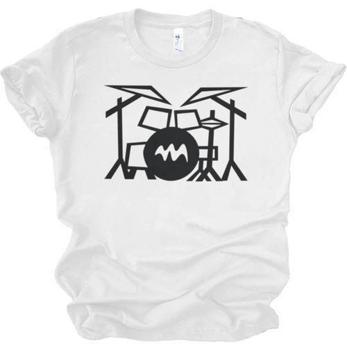 Retro Drum Kit Unisex Jersey T-Shirt - Downbeat Supply